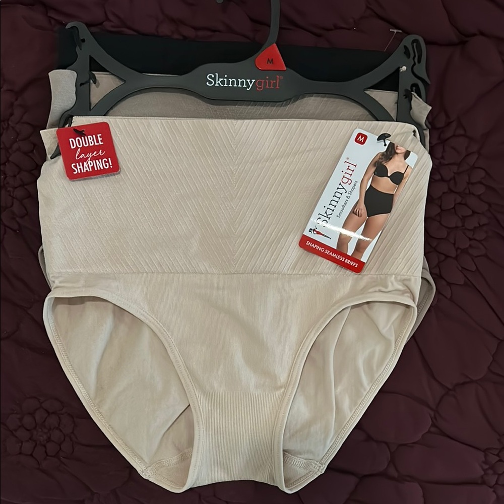Skinnygirl Shaping Seamless Briefs 3-pack Sz M shapewear